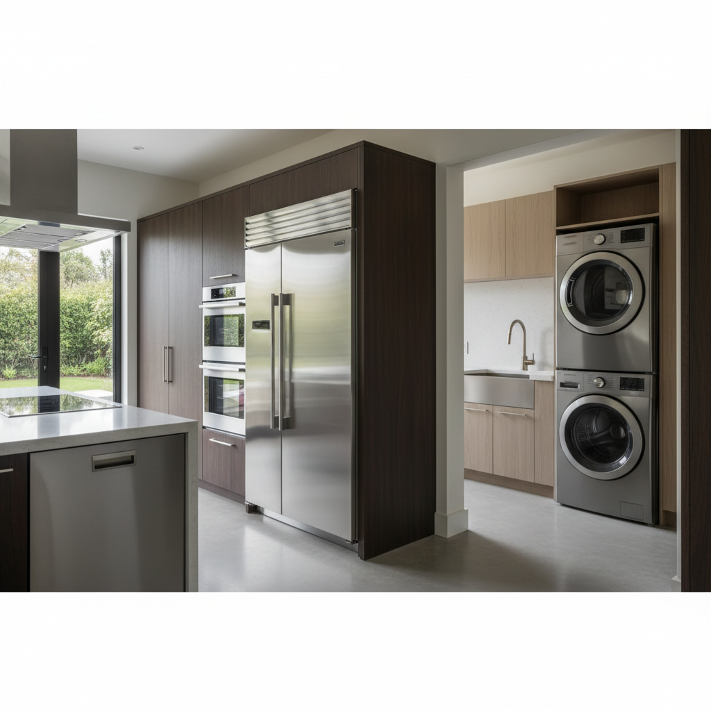 Premium household appliances in a luxury home